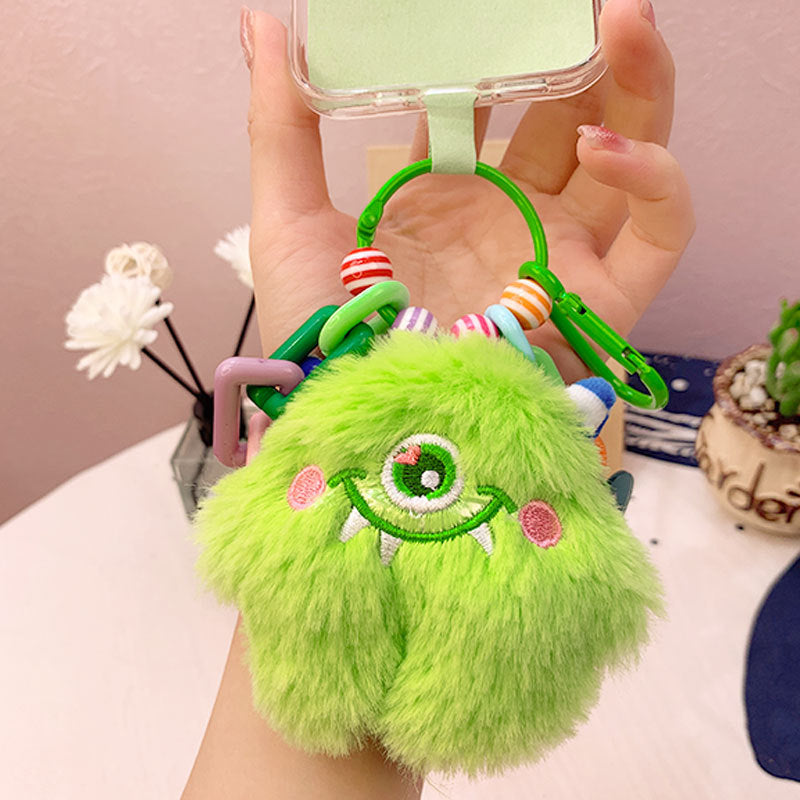 Creative Stay Cute Plush Little Monster Phone Chain Pendant Cartoon Couple Female Cars and Bags Accessories Keychain