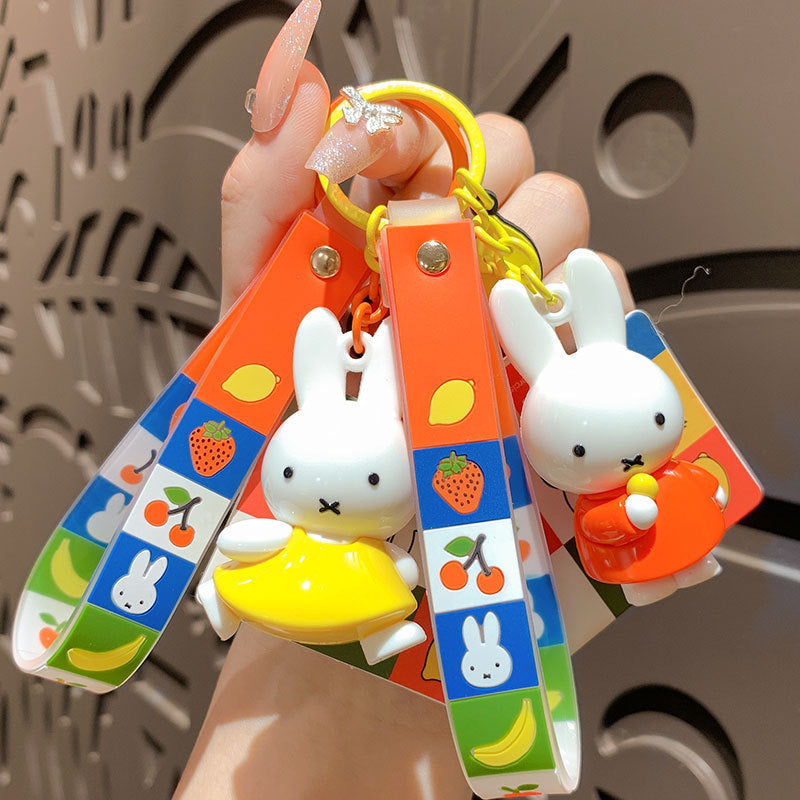 Cartoon Classic Miffy Cute Doll Keychain Couple Schoolbag Pendant Car Key Chain Small Gift