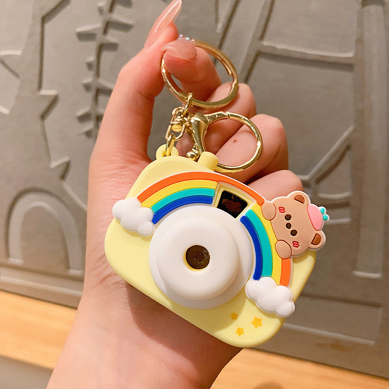 Creative Student Cute Projection Camera Keychain Pendant Female Car Key Chain Bag Pendant Small Gift