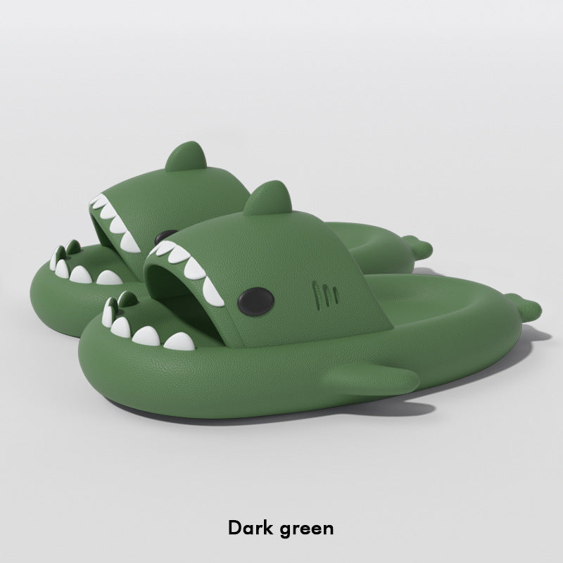 Gradient Shark Slippers for Women Cute Summer Indoor Home Home Bath Non-Slip Couple Outdoor Sandals for Men