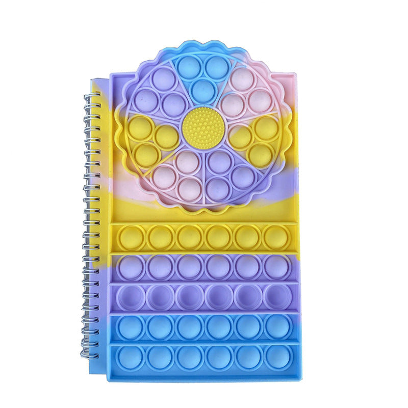 Sunflower Decompression Pressure Reduction Toy Bubble Notebook Silicone Deratization Pioneer Notebook