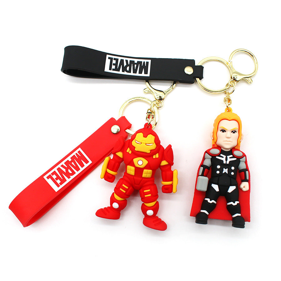 Avengers Superhero Keychain Spider-Man Iron Man Captain America Key Chain Car Key Charm