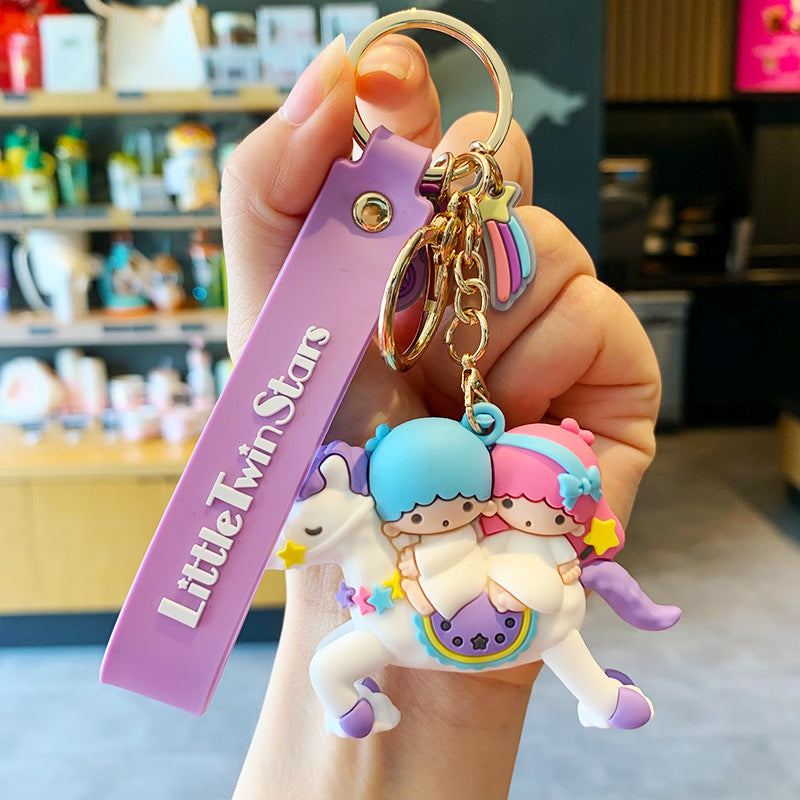 Cartoon Sanrio Big Ear Dog Keychain Pendant Creative Cute Car Key Chain Ornament Gifts