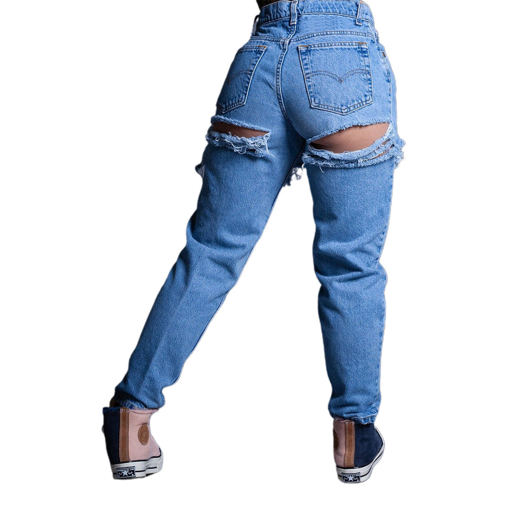 Bestseller Ripped Jeans Women's Washed High Waist Loose Jeans