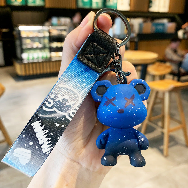 Cartoon Color-Changing Bear Keychain Accessories Couple Car Key Chain Pendant Bag Hanging Ornament Little Creative Gifts