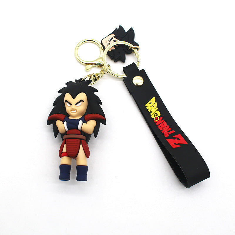 Dragon Ball Keychain Jibeta Wukong Key Pendants Sai Ya People Epoxy Doll Key Ring Bag Ornaments