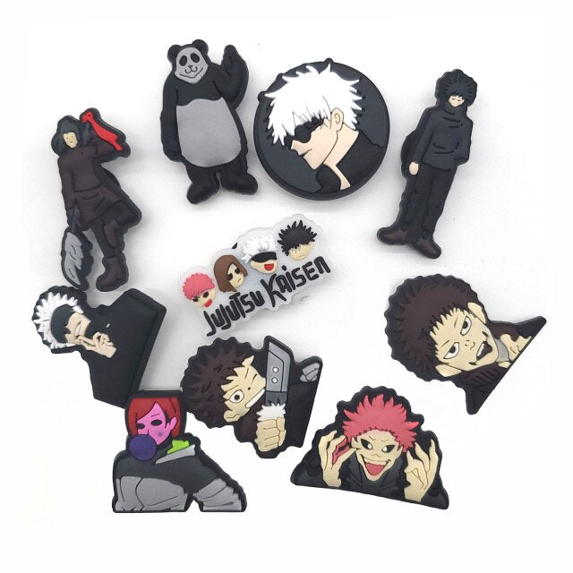 1pc Jujutsu Kaisen Shoe Charms Anime DIY Shoe Decoration Buckle Fit For Croc Clogs Sandals Accessories Friends Parts Gitfs