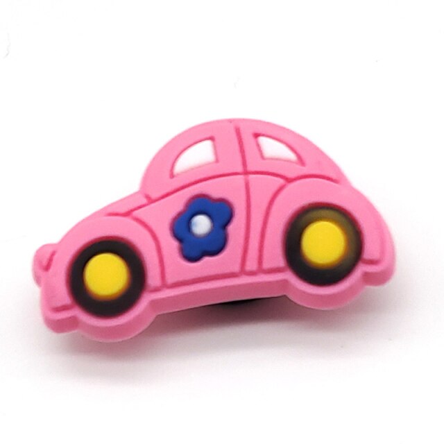 Hot 1pcs Cartoon transport PVC Shoe Charms Car/aircraft/ship Shoe Aceessories Decorations jibz Fit croc Clogs kids X-mas Gifts