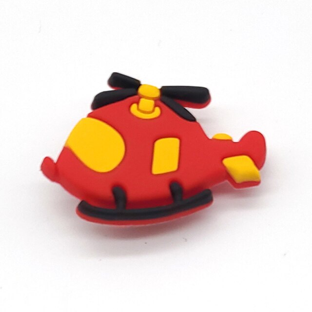 Hot 1pcs Cartoon transport PVC Shoe Charms Car/aircraft/ship Shoe Aceessories Decorations jibz Fit croc Clogs kids X-mas Gifts