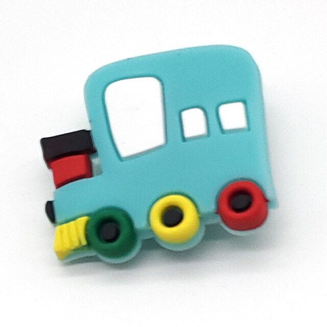 Hot 1pcs Cartoon transport PVC Shoe Charms Car/aircraft/ship Shoe Aceessories Decorations jibz Fit croc Clogs kids X-mas Gifts
