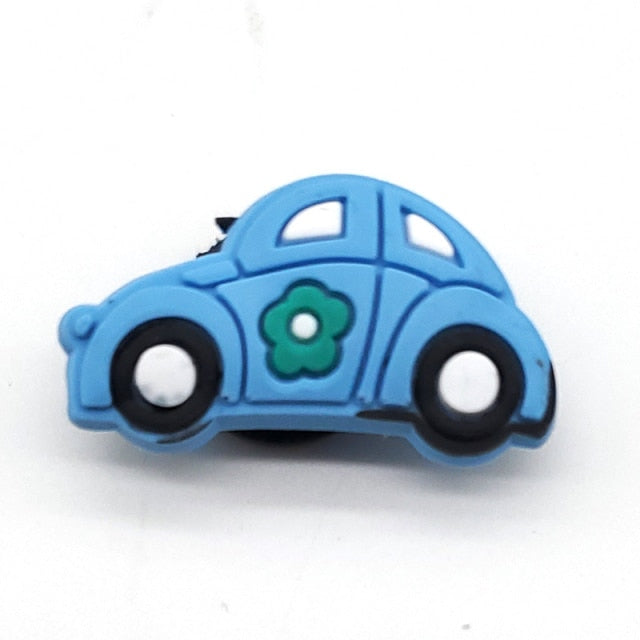 Hot 1pcs Cartoon transport PVC Shoe Charms Car/aircraft/ship Shoe Aceessories Decorations jibz Fit croc Clogs kids X-mas Gifts