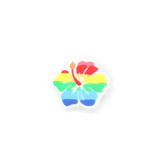 New 1pcs Blue style Shoe Charms Cartoon sun flower Shoe Aceessories Fit women croc Clogs PVC Decorations girls X-mas Gifts jibz