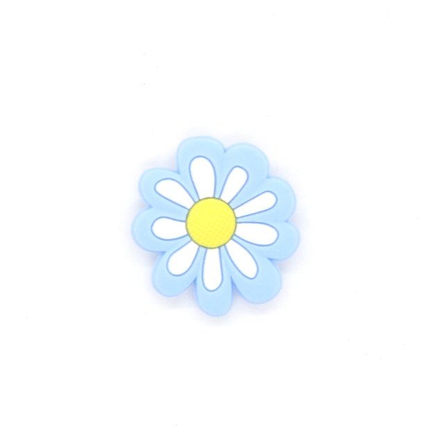 New 1pcs Blue style Shoe Charms Cartoon sun flower Shoe Aceessories Fit women croc Clogs PVC Decorations girls X-mas Gifts jibz