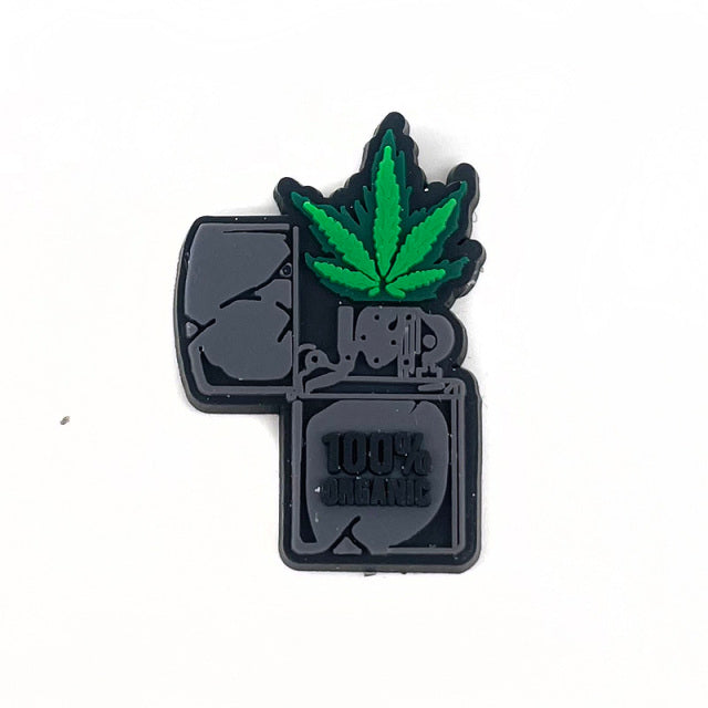 New 1pcs Cartoon green weed Shoe Charms Funny DIY Shoe Aceessories Fit Sandals Decorate Buckle PVC Unisex adult Gifts croc jibz