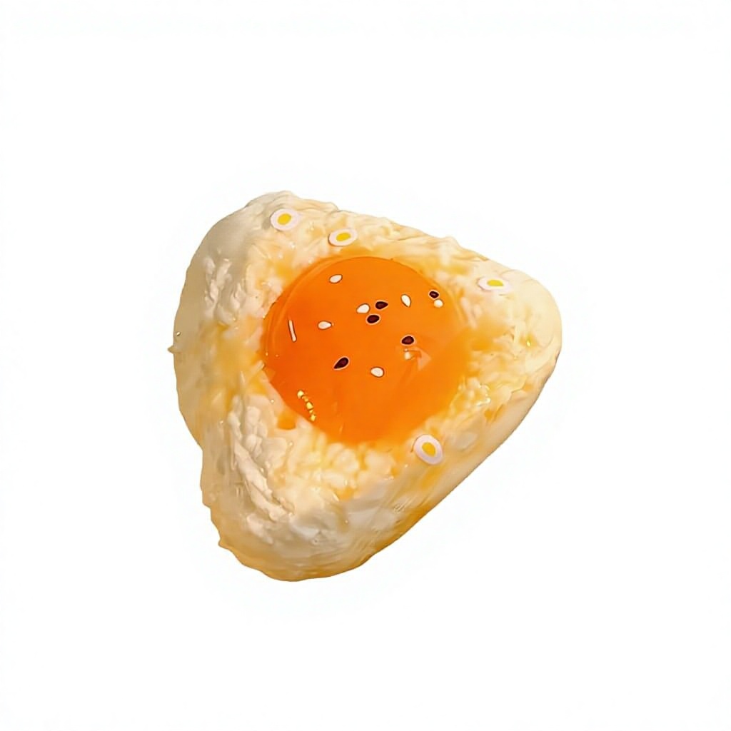Sanqi Elan® Egg-Yolk Rice Ball Squishy Soft Silicone Creative Kawaii Educational Stress-Relief Gift Toy