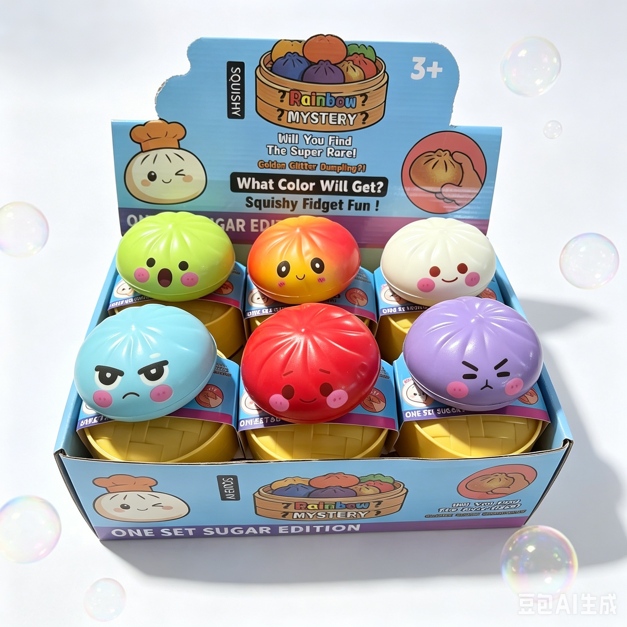 Sanqi Elan® Squishy Smile Face Bao Dumpling Toys-Sensory Stress Relief Gifts