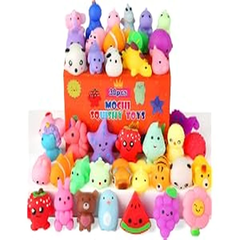 30 Pack Squishy Toys Kawaii Squishies Treasure Box Toys Mini Animals Mochi