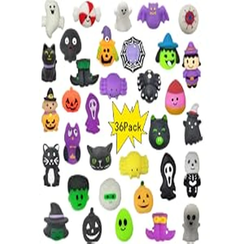 36 Pack Halloween Mochi Squishy Halloween Classroom prizes Goody Bag Stuffers Basket