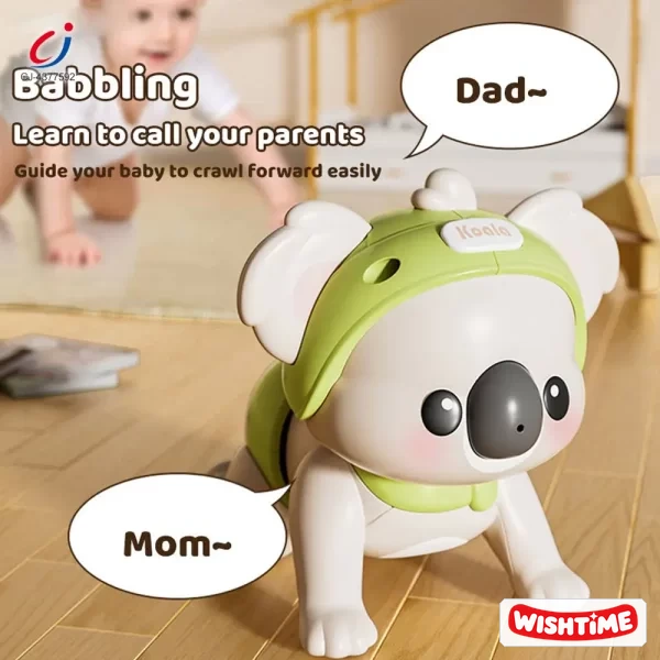 Musical Koala Baby Crawling Toy, Infant Tummy Time Development Learning