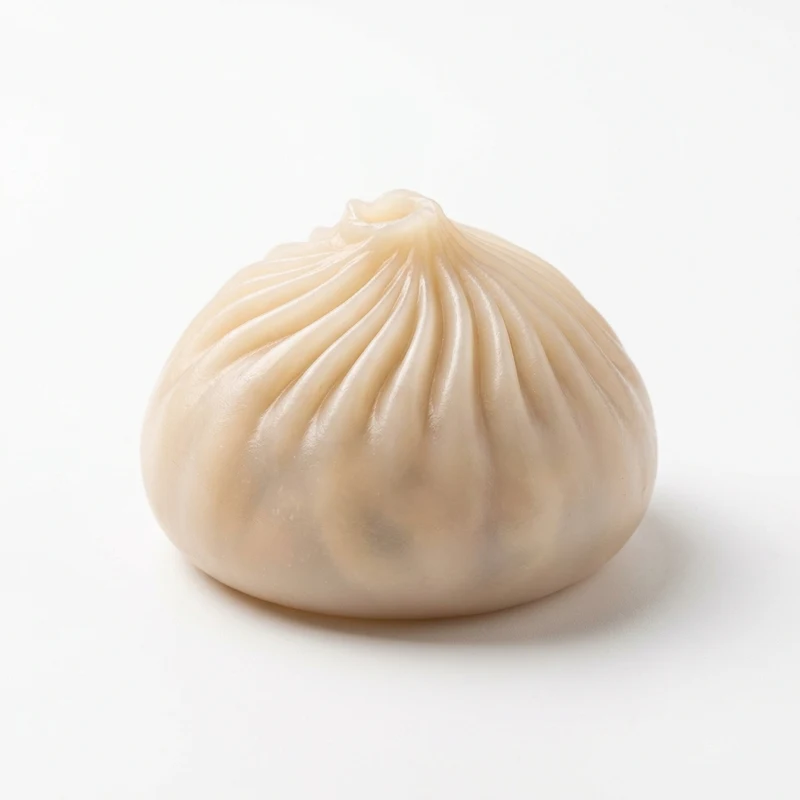 Translucent Xiao Long Bao Soup Dumpling Squishy with Pleated Crown