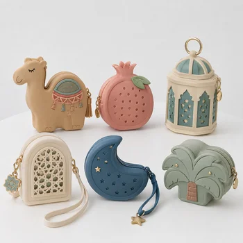 3D Islamic Ramadan Silicone Coin Purse Camel Crescent Moon Palm Tree Lantern Zipper...