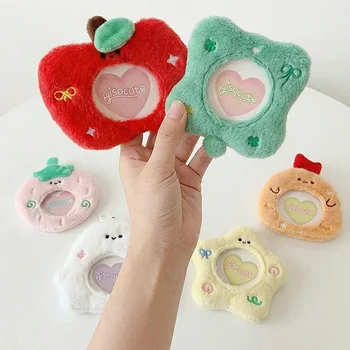 Custom Cute Plush Photocard Holder Keychain Fluffy Animal ID Card Holder Keyring Kawaii...