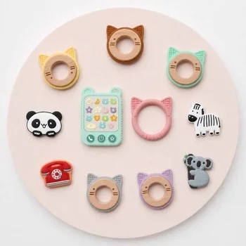 Cute Kitten Cat Silicone Soft Toy Baby Teether Teething Ring Infant Toy BPA Free Food Grade...