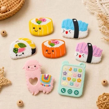 Sushi Baby Teether Silicone Teething Toy Infant Teether Kawaii Food Shape BPA Free Food...