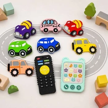 Car Truck Baby Teether Silicone Teething Toy Infant Teether Vehicle Shape BPA Free Food...