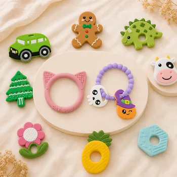 Sloth Branch Baby Teether Silicone Teething Toy Infant Teether Kawaii Animal BPA Free Food...