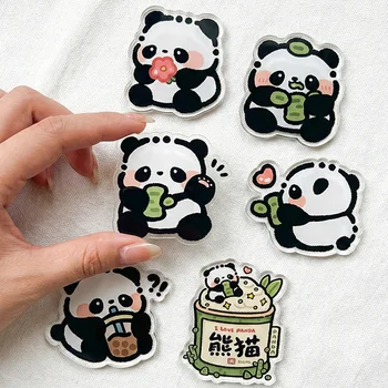 Cute Creative Panda Transparent DIY Customizable Acrylic Fridge Magnet Ins Style Home Decor...