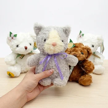 Custom Logo Chubby Warm Plush Toys Microwave Heated Grain Dried Flower Scented Bear Stuffed...