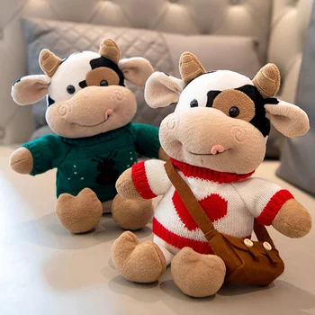 Kawaii Cow Plush Toy Soft Stuffed Animal Doll Custom OEM Plushie Bunny Teddy Bear Cartoon...