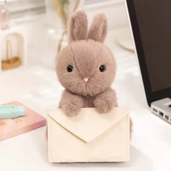 Custom Mini Realistic Fluffy Bunny Rabbit Plush Toy Stuffed Animals Plushie Soft Plush Toys...
