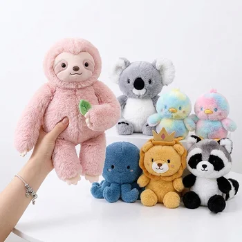 Kawaii Pink Sloth Plush Toy Soft Stuffed Animal Doll Custom OEM Plushie Baby Soothing Gift...