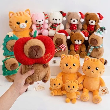Custom Kawaii Christmas Plush Toy Stuffed Animals Soft Plush Toys Capybara Cat Bear Santa...
