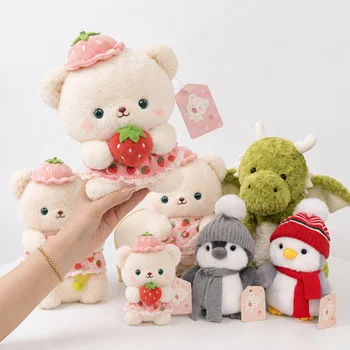 Custom Kawaii Strawberry Bear Plush Toy Stuffed Animals Plushie Soft Plush Toys Dragon...